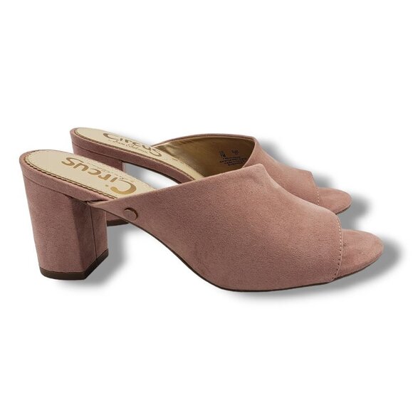 Circus by Sam Edelman Suzanna Mules Womens 7 Cameo Pink Microsuede - Picture 1 of 9